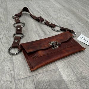 Genuine leather crossbody bag